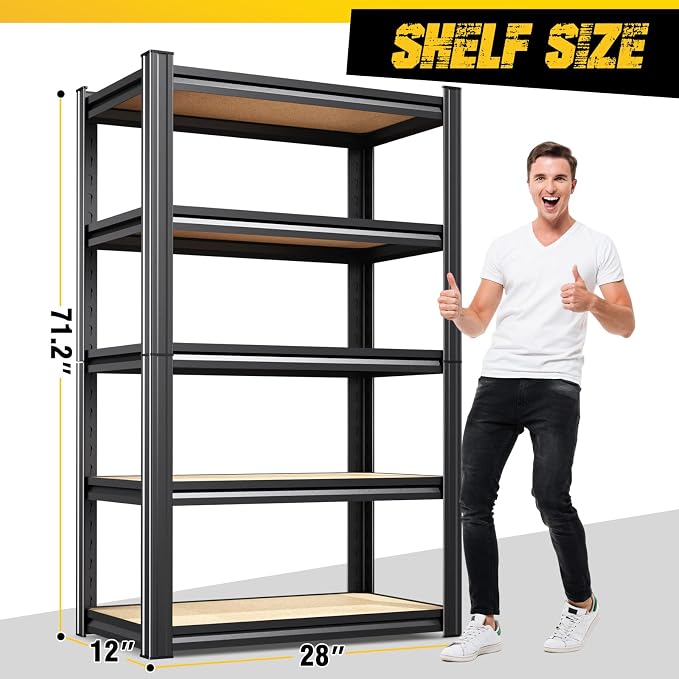 4-Pack Garage Shelving for Home Storage & Multi-Room Organization, Household - Image 2