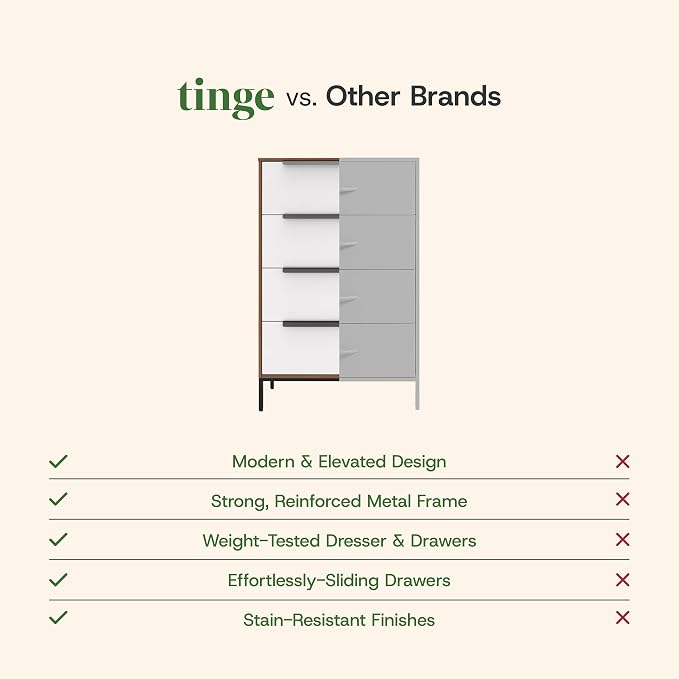tinge Lira Premium Fabric Dresser - Image 9