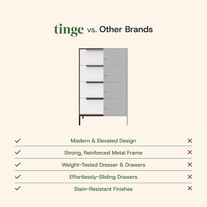 tinge Lira Premium Fabric Dresser - Image 9