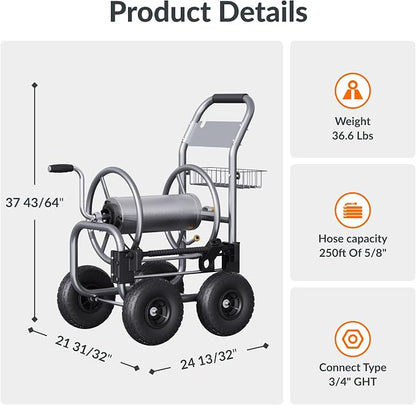 Giraffe Tools Garden Hose Reel Cart, Cart - Image 7