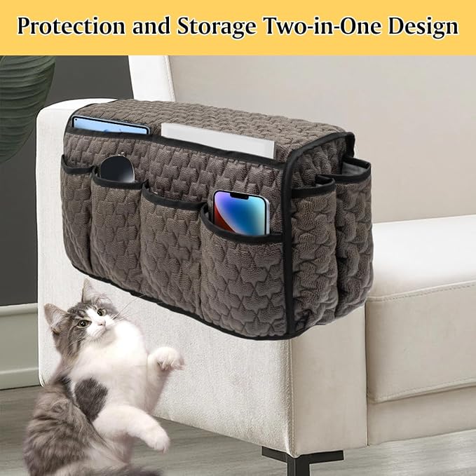 Remote Control Holder, Non Slip Bedside Caddy TV Remote Holder Armchair Caddy - Image 7