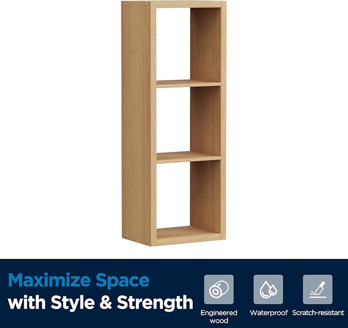 3 Cube Storage Organizer Single Row, Cube Shelf - Image 8