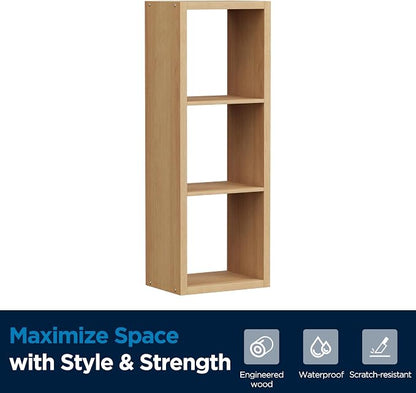 3 Cube Storage Organizer Single Row, Cube Shelf - Image 8