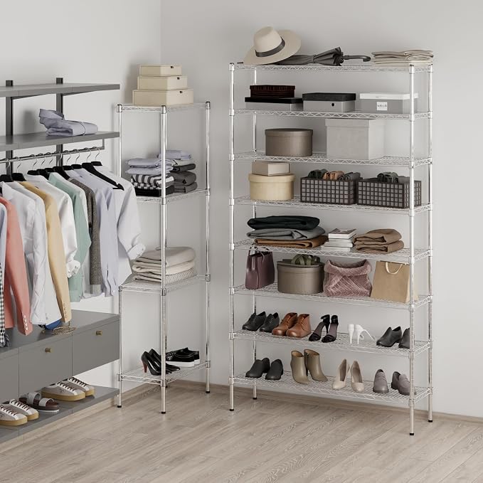 14" Deep x 48" Wide x 86" Height Wire Shelving Kit | 8-Tier | NSF Commercial - Image 4