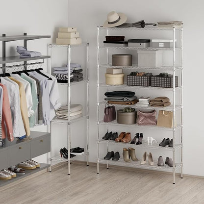14" Deep x 48" Wide x 86" Height Wire Shelving Kit | 8-Tier | NSF Commercial - Image 4