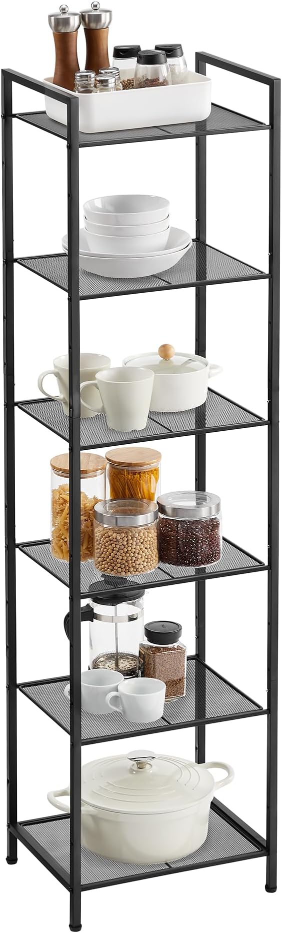 SONGMICS 6-Tier Storage Rack, Bathroom Shelf, Extendable Plant Stand by Unknown