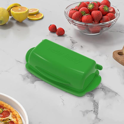 Butter Dishes with Lid for Countertop Refrigerator, Plastic Butter Dish Clear - Image 2