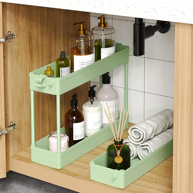 SPACEKEEPER Slim Rolling Storage Cart, 3 Tier Bathroom Organizer Utility Cart - Image 4