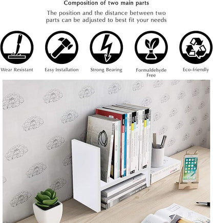 Jerry & Maggie Desktop Organizer Office Storage Rack Adjustable Wood Display - Image 9