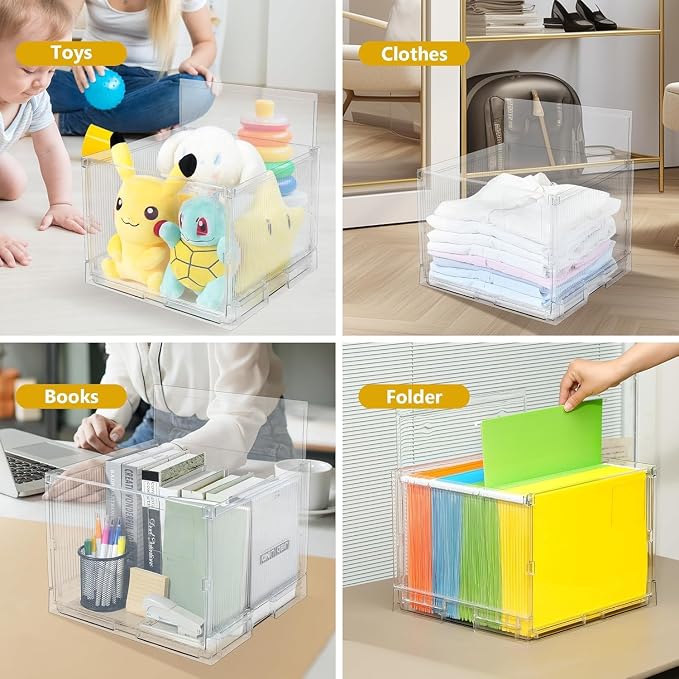 MUKAI File Box Organizer, Hanging Folder Storage Boxes, File Folder Organizer - Image 6