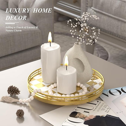 Gold Decorative Vanity Tray, 10 Inch Rotating Lazy Susan Perfume Tray - Image 3