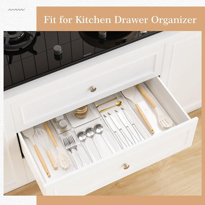 Criusia Drawer Organizer, 5-Size Versatile Bathroom and Vanity Organizer Trays - Image 6