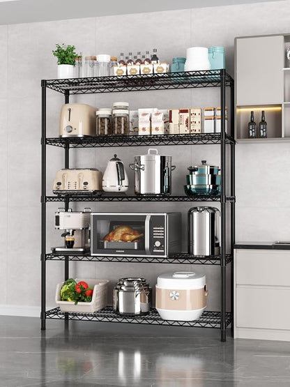 5 Tier Adjustable Storage Shelves Heavy Duty Metal Utility Shelf 1750LBS - Image 2