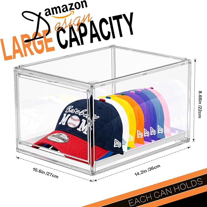 Hat Storage Box for Baseball Cap, - Image 3