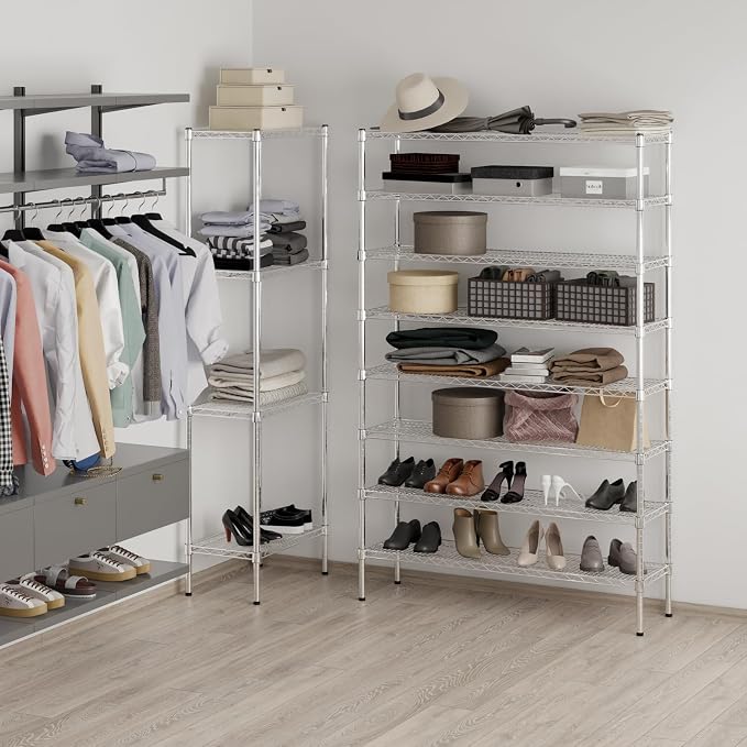 14" Deep x 48" Wide x 74" Height Wire Shelving Kit | 8-Tier | NSF Commercial - Image 5