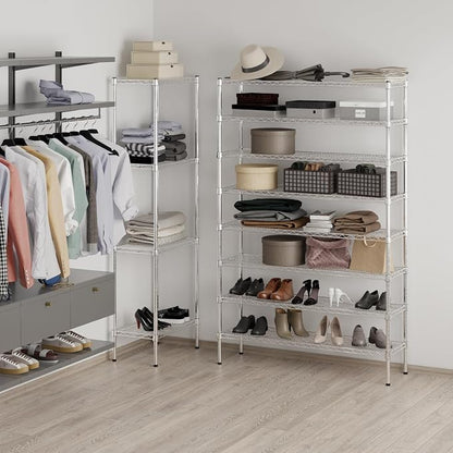 14" Deep x 48" Wide x 74" Height Wire Shelving Kit | 8-Tier | NSF Commercial - Image 5