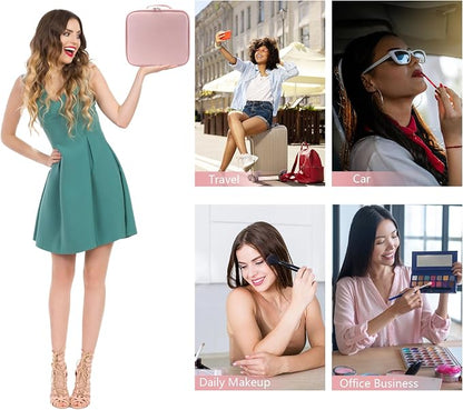 Travel Makeup Bag Makeup Cosmetic Train Case Organizer Portable Storage Bag - Image 8
