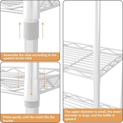 HOMEFORT 6-Tier Wire Shelving, 6 Shelves Unit Metal Storage Rack, Durable - Image 4