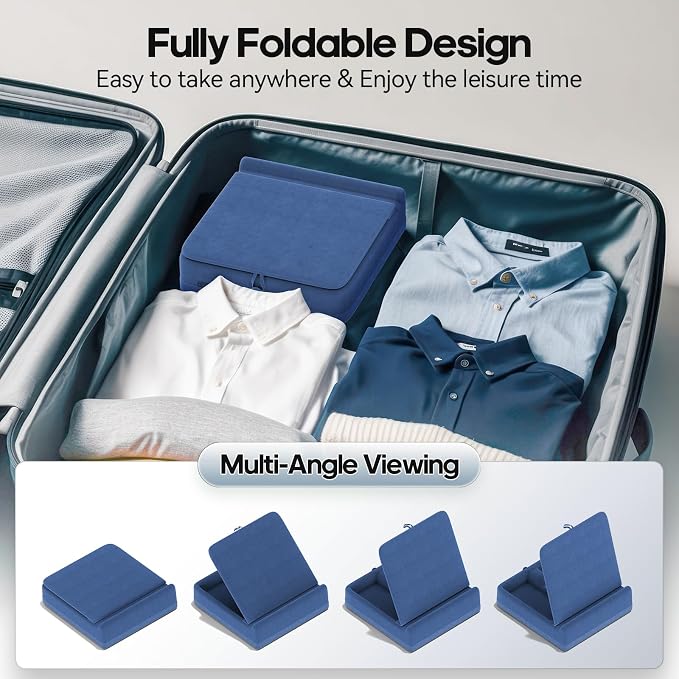 KDD Tablet Pillow Stand with Storage, Foldable iPad Holder - Image 4