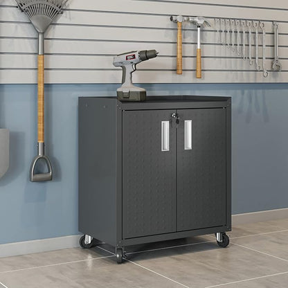 Manhattan Comfort Fortress Textured Metal 31.5" Garage Mobile Cabinet - Image 2
