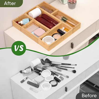 Bamboo Drawer Organizers Set - Image 3