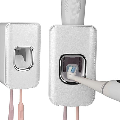 2 Slot Toothbrush Holder and Toothpaste Dispenser Wall Mounted, Automatic - Image 7