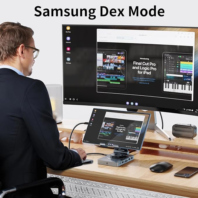 360° Rotating USB C Docking Station - Image 9