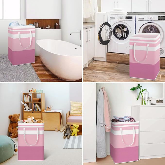 HomeHacks 2 Pack Large Laundry Baskets, Waterproof, Freestanding Laundry Hampers - Image 6