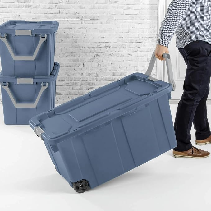 Extra Large Storage Bin, 40 Gallon Wheeled Plastic Storage Container - Image 4