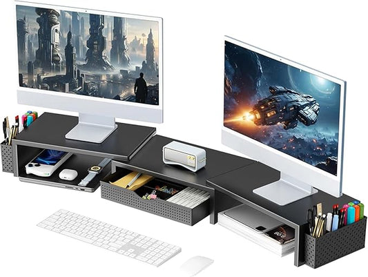gianotter Dual Monitor Stand Riser, Desk Organizer by gianotter