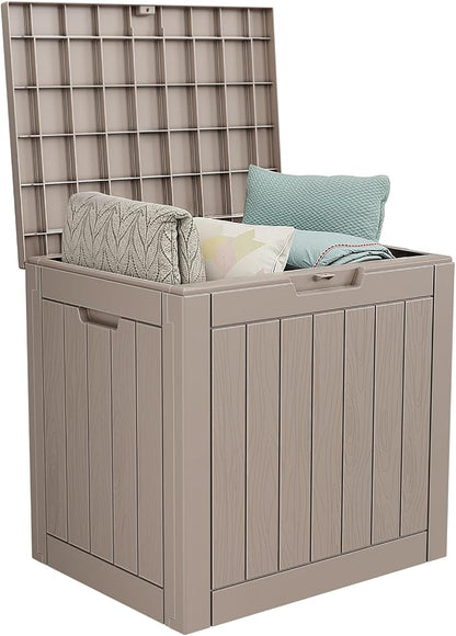 PatioZen 30 Gallon Deck Box, Resin Outdoor Storage Box by OutdoorLivingPerfected