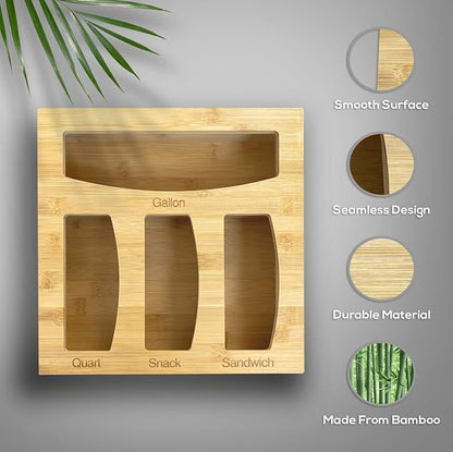 Bamboo Food Bag Storage Organizer - Image 7