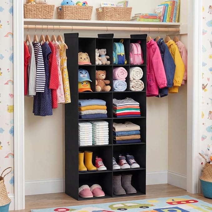 Ofiray-home 6 Tier Hanging Closet Organizer, 16 Compartments Sweater Organizer - Image 2