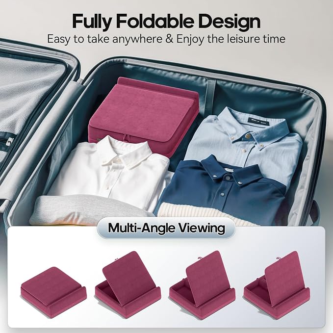 KDD Tablet Pillow Stand with Storage, Foldable iPad Holder - Image 4
