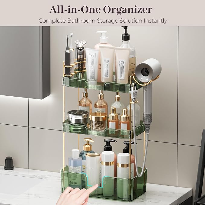 Aveniee Bathroom Counter Organizer, 3 Tier Skincare Perfume Countertop Storage - Image 4