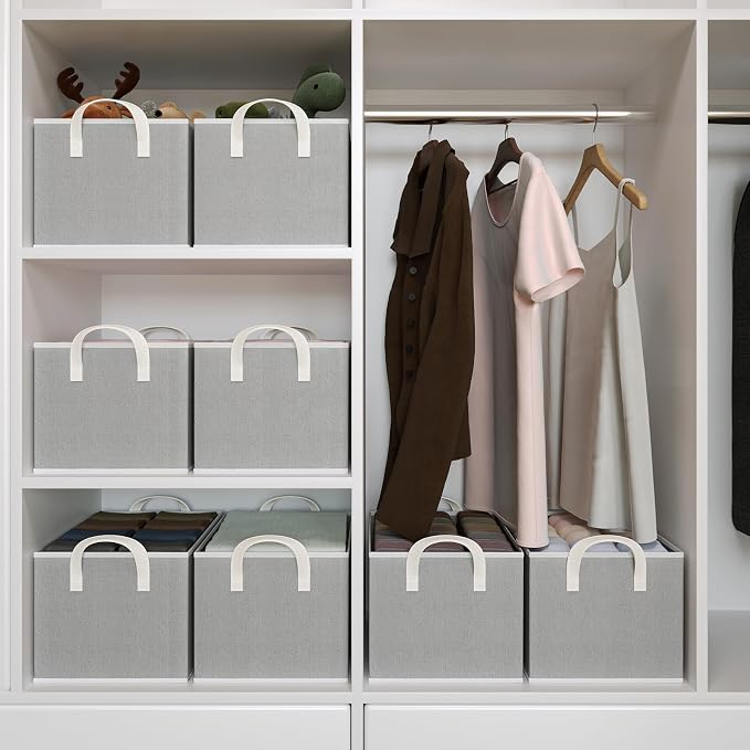 Closet Storage Bins, Fabric Closet Organizers and Storage Basket - Image 5