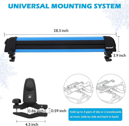 Multi-Purpose Alumium Blue Ski Rack - Image 2
