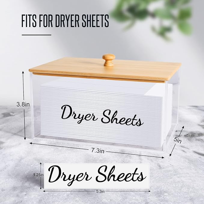JYPS Clear Acrylic Dryer Sheet Holder - Image 2