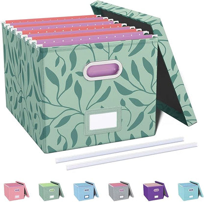 File Organizer with Lid, File Box, File Cabinet by Oterri