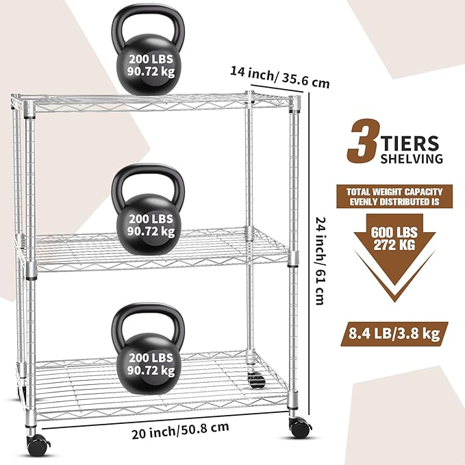 Whitmor 3 Tier Storage Shelving, Heavy Duty - Image 2