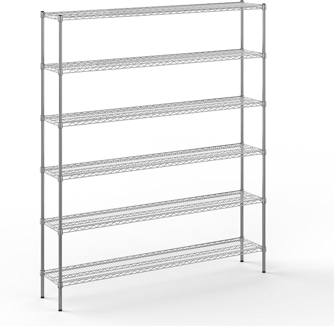 14" Deep x 72" Wide x 86" Height Wire Shelving Kit | 6-Tier | NSF Commercial by Regal+Altair
