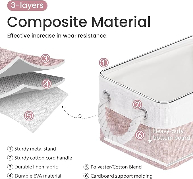 11.8x7.9x5.2 Inch Fabric Small Storage Bins - Image 2