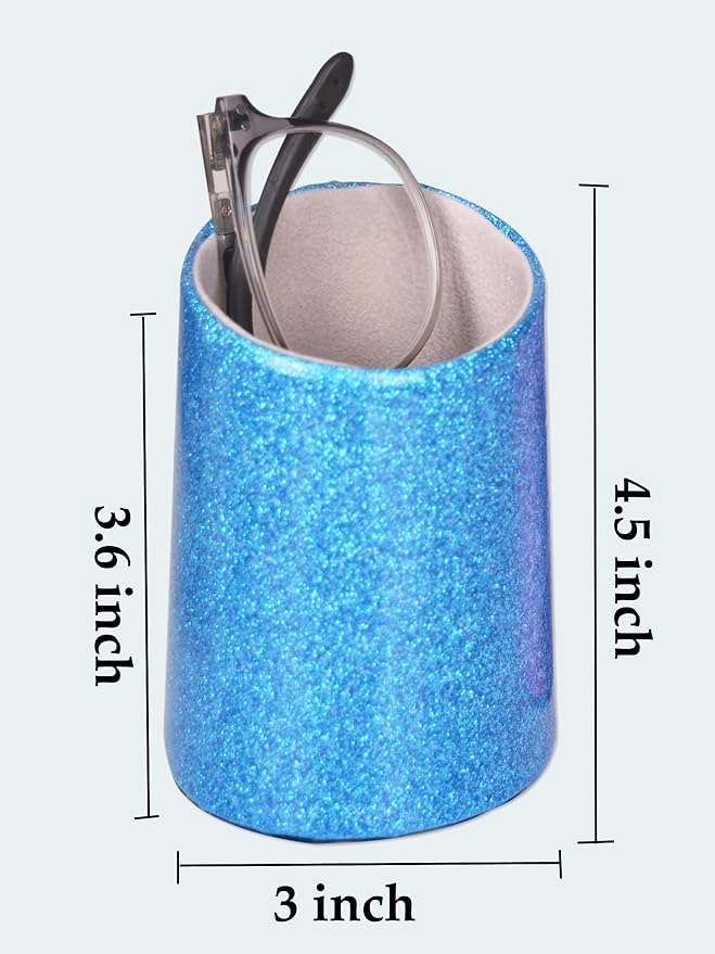 2 Pack Eyeglasses Holder PU Leather Glasses Stand Case Holder - Image 7