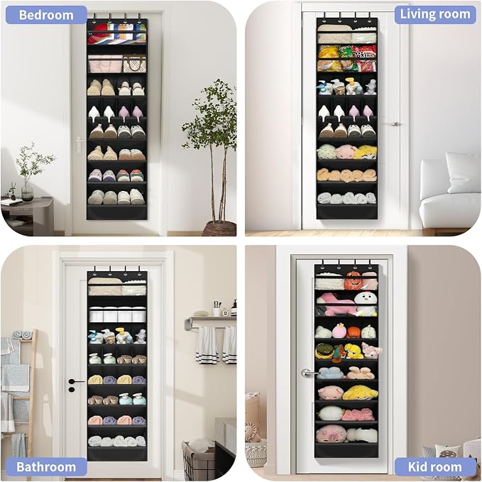 FENTEC 1 Pack 8 Shelves Over The Door Shoe Organizer, Shoe Rack - Image 7