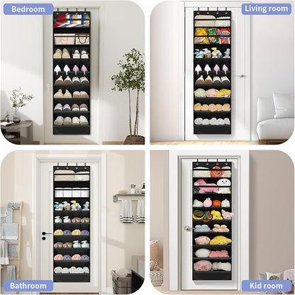 FENTEC 1 Pack 8 Shelves Over The Door Shoe Organizer, Shoe Rack - Image 7