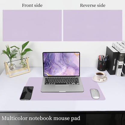 Bloss Purple Desk Mat, Double-Sided Leather Desk Pad, Desk Matt - Image 3