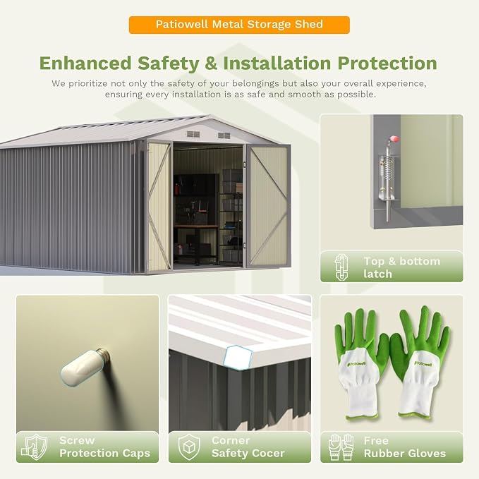 Patiowell 10 x 12 FT Outdoor Storage Shed - Image 3