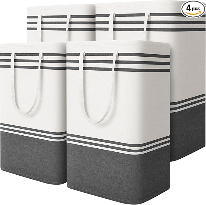 4 Pack Large Laundry Baskets, Laundry Hampers, Freestanding Waterproof by EpicTotes