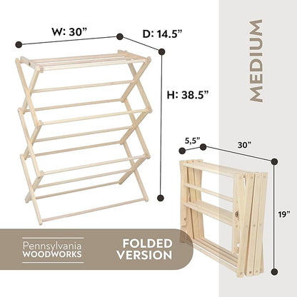 Pennsylvania Woodworks Premium American Maple Clothes Drying Rack - Image 5