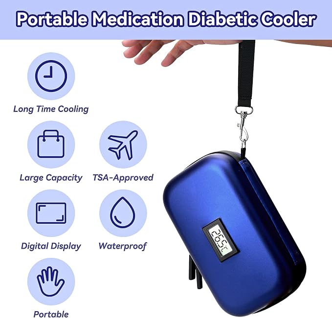 Insulin Cooler Travel Case, TSA Approved Medication Diabetic Cooler Organizer - Image 7